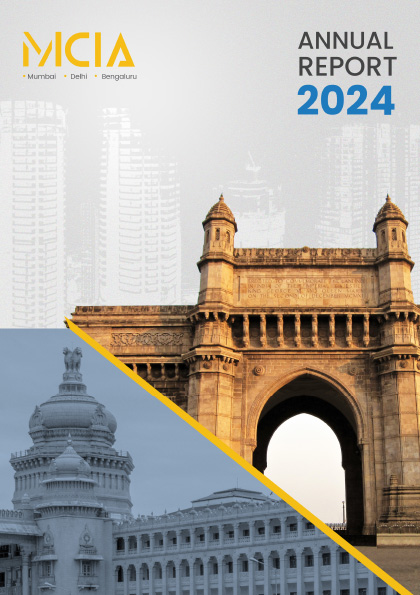 Image of a cityscape with the text 'Annual Report 2024'